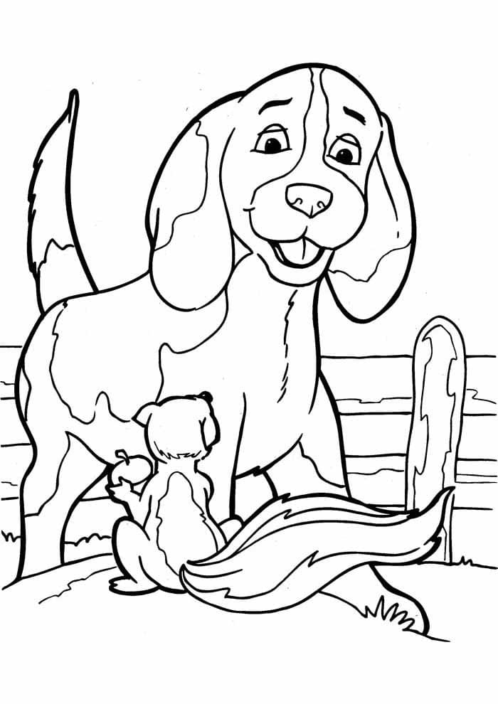 Câine și veveriță din desene animate