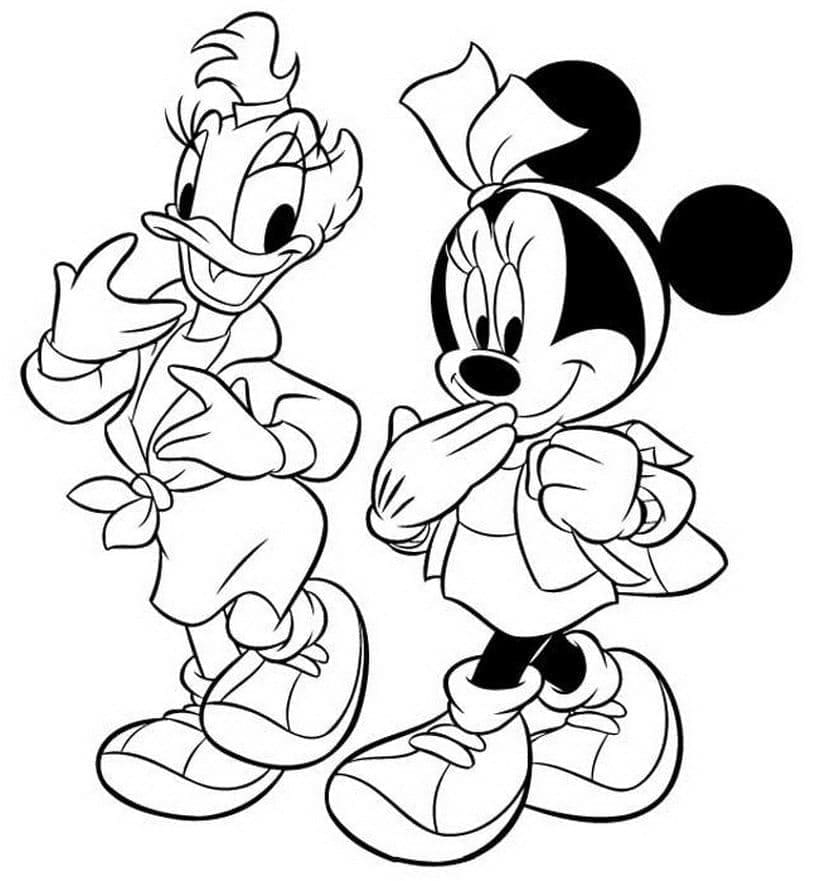 Daisy duck cu minnie mouse