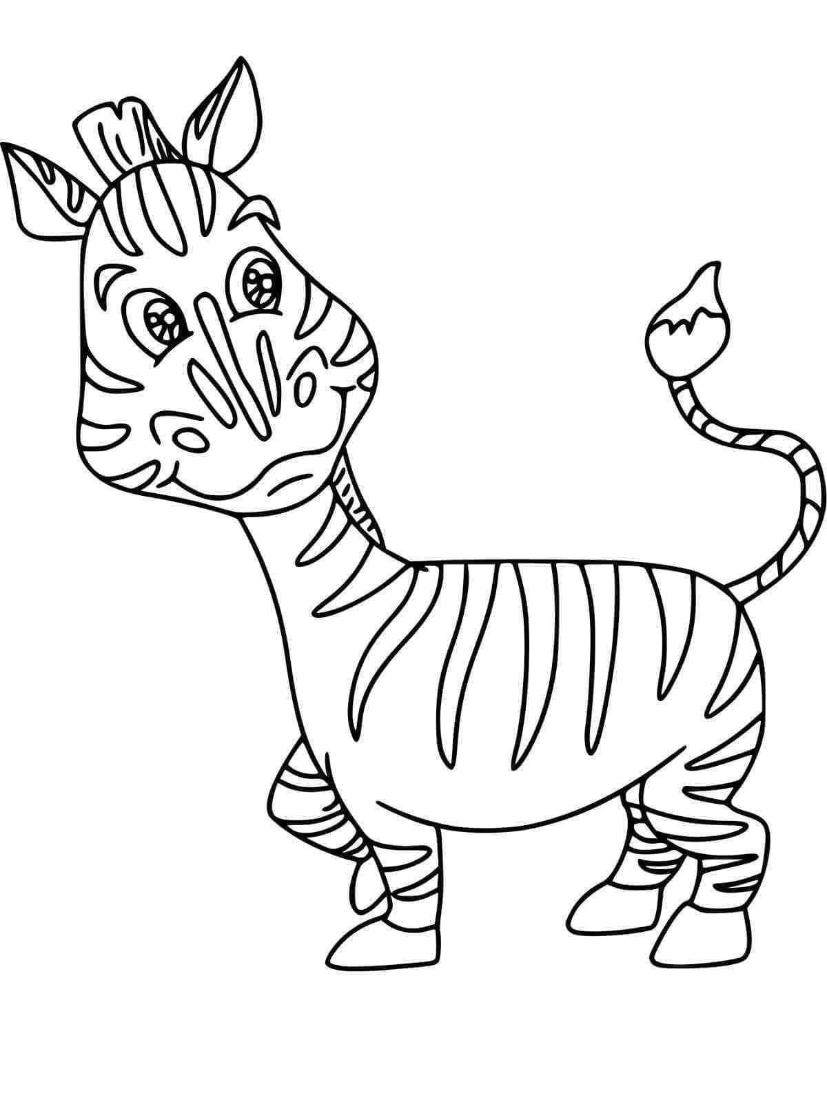 Desen animat drăguț cu zebră