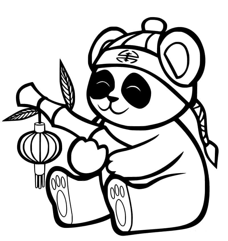 Desen animat panda drăguț