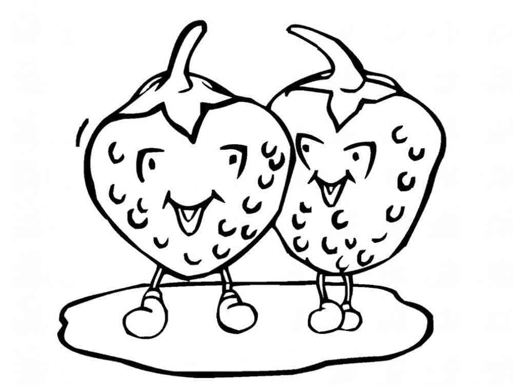 Două căpșuni de desene animate