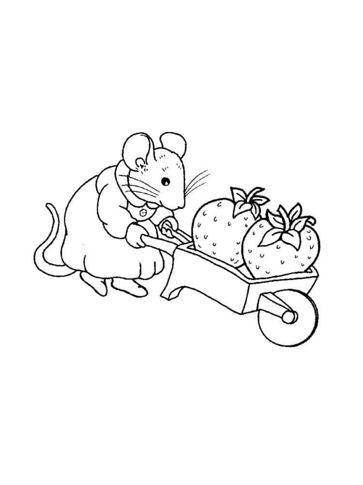 Drăguț șoarece cu căpșuni