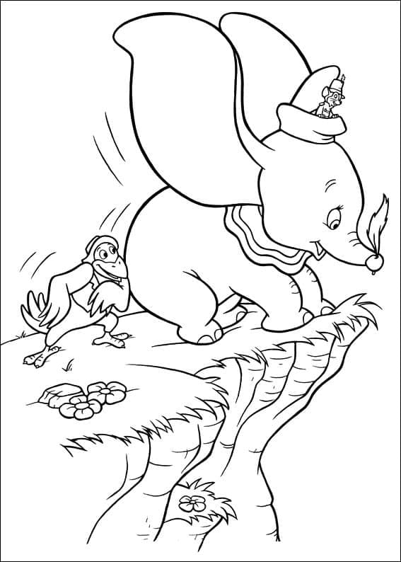 Dumbo de colorat p04