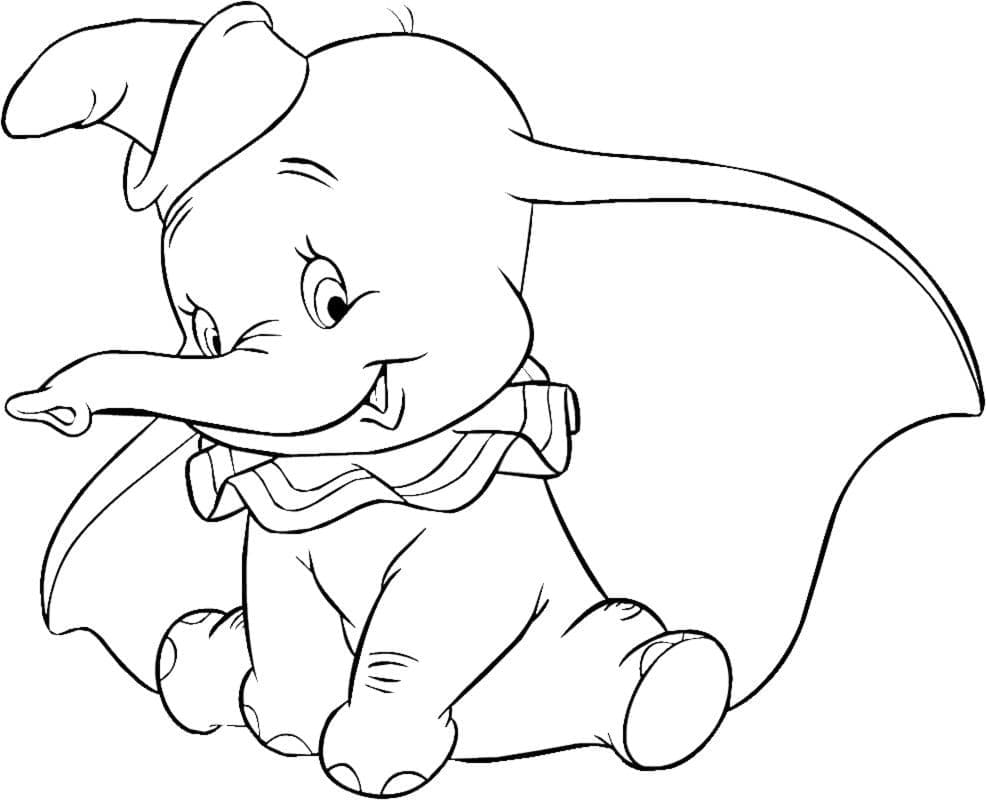 Dumbo de colorat p06