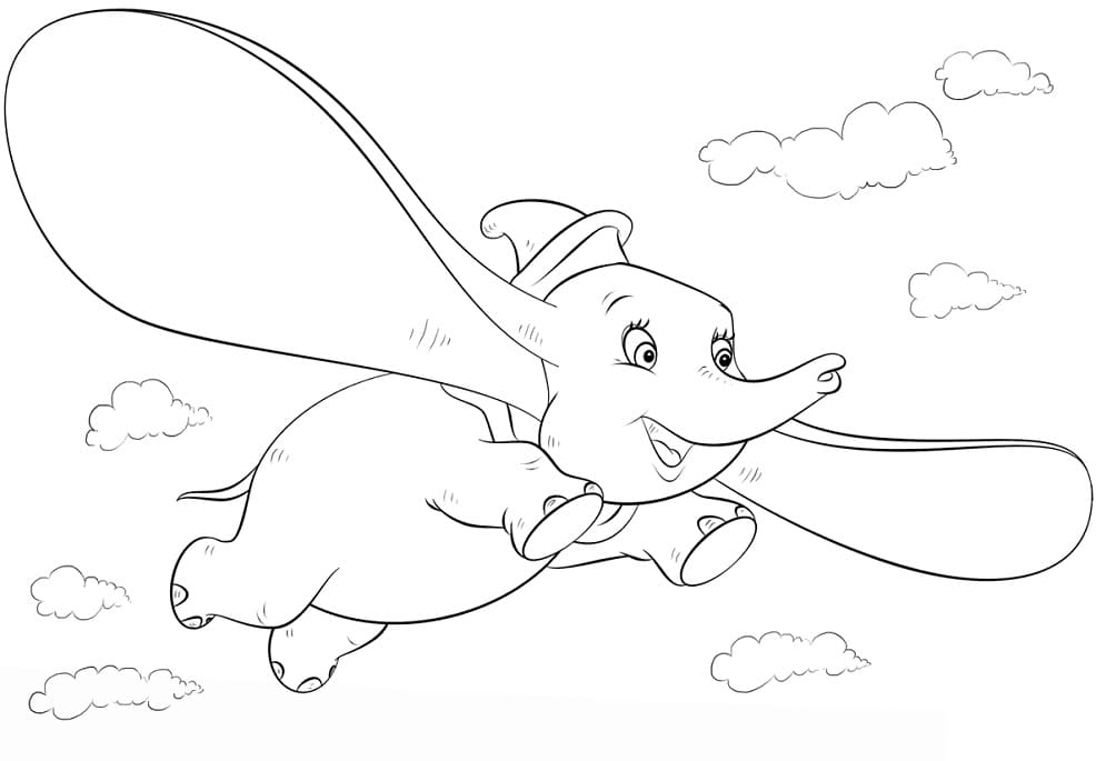 Dumbo de colorat p11