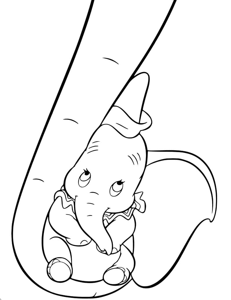 Dumbo de colorat p22