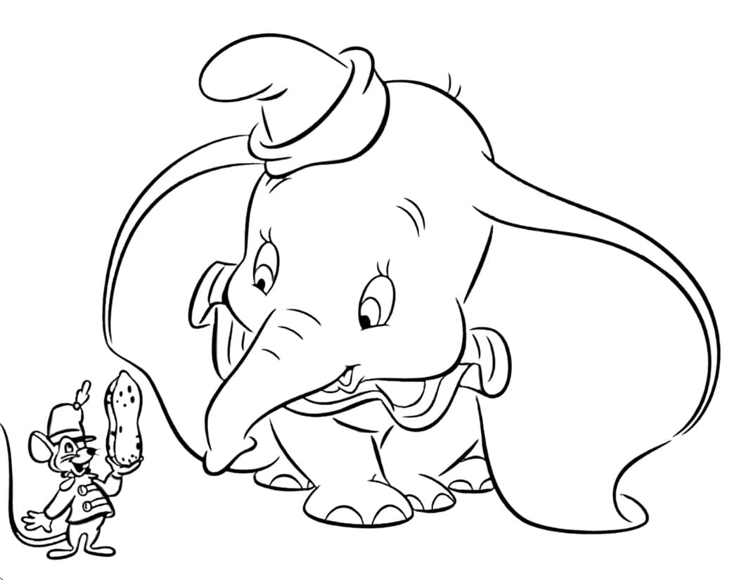 Dumbo de colorat p23