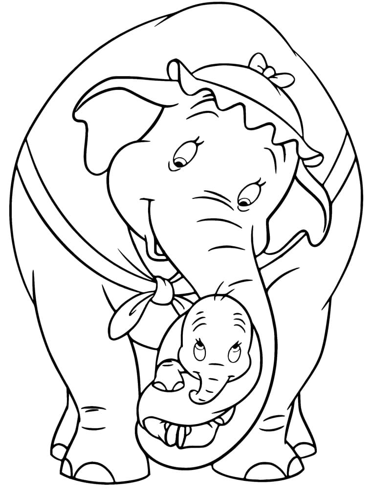 Dumbo de colorat p26