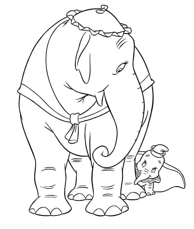 Dumbo de colorat p37