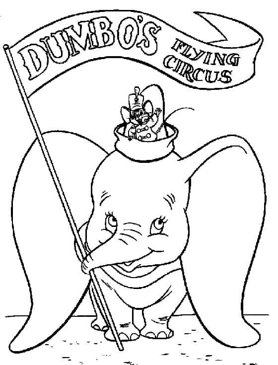 Dumbo de colorat p44