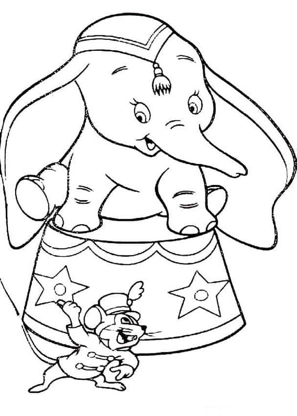 Dumbo de colorat p45