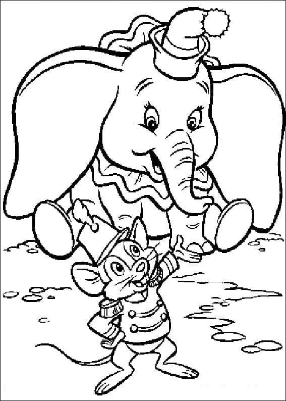 Dumbo de colorat p48