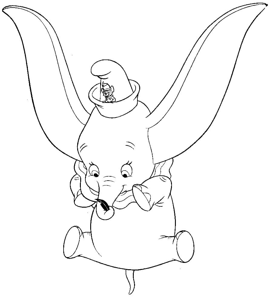 Dumbo de colorat p49