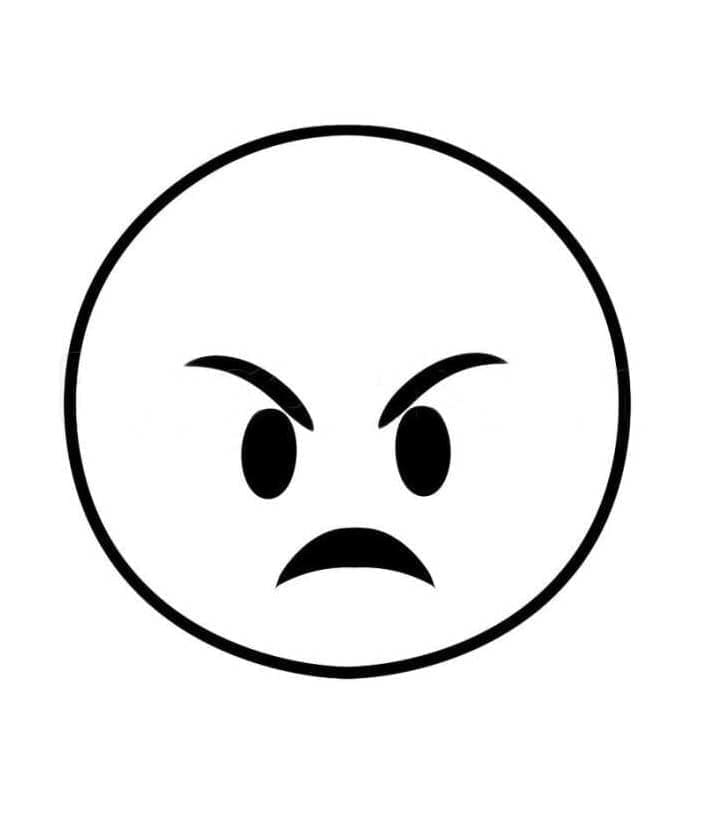 Emoji cu față supărată