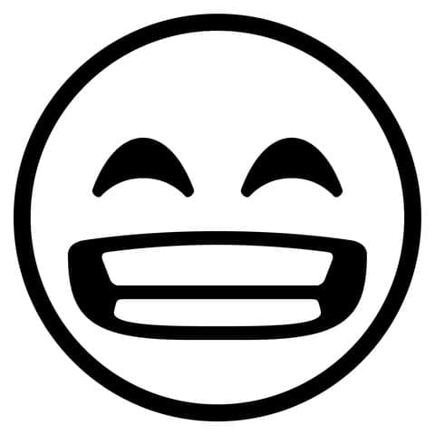 Emoji față radiantă cu ochi zâmbitori