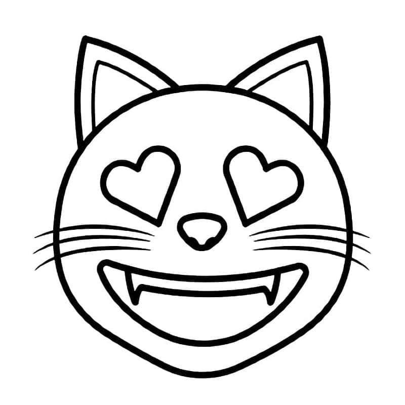 Emoji pisică fericită