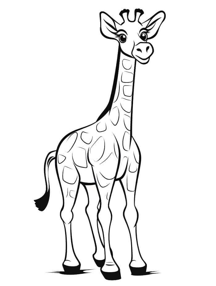 Fise de colorat cu Girafă de colorat p09