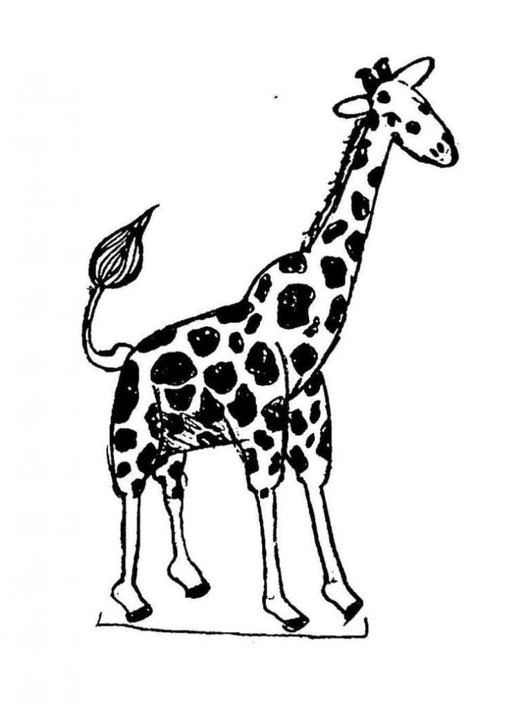 Girafă imprimabilă pentru copii
