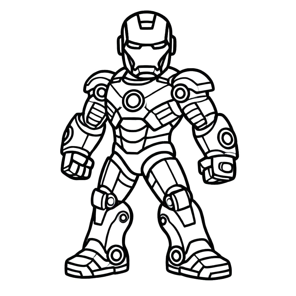 Fise de Colorat cu Iron Man de colorat p01