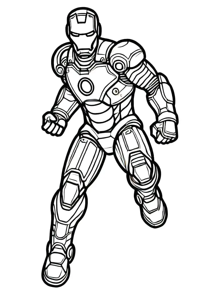 Fise de Colorat cu Iron Man de colorat p02