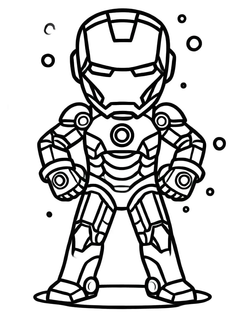 Fise de Colorat cu Iron Man de colorat p04