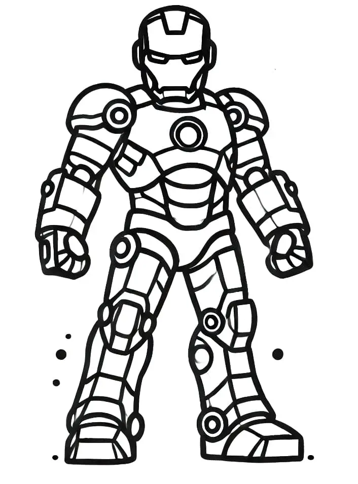 Fise de colorat cu Iron Man de colorat p05