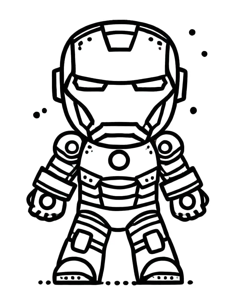 Fise de colorat cu Iron Man de colorat p06