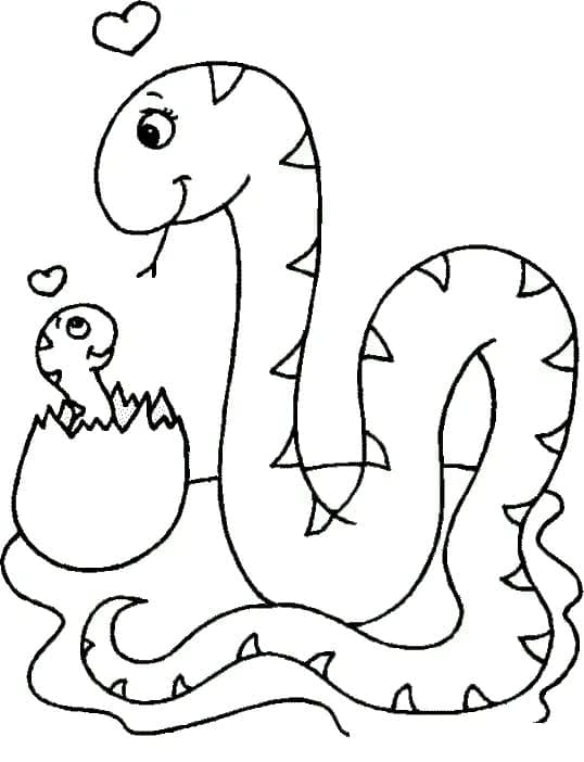 Mama șarpe și copilul