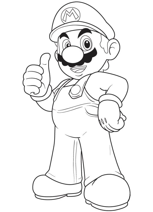 Mario cu degetul mare în sus