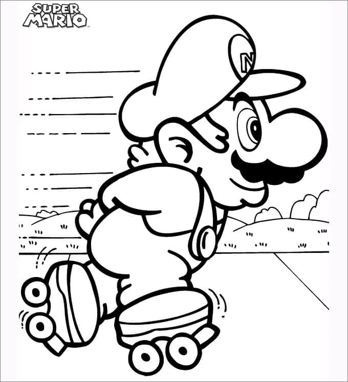 Mario pe patine cu role