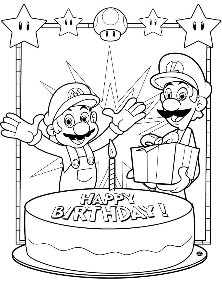 Mario și luigi de ziua de naștere