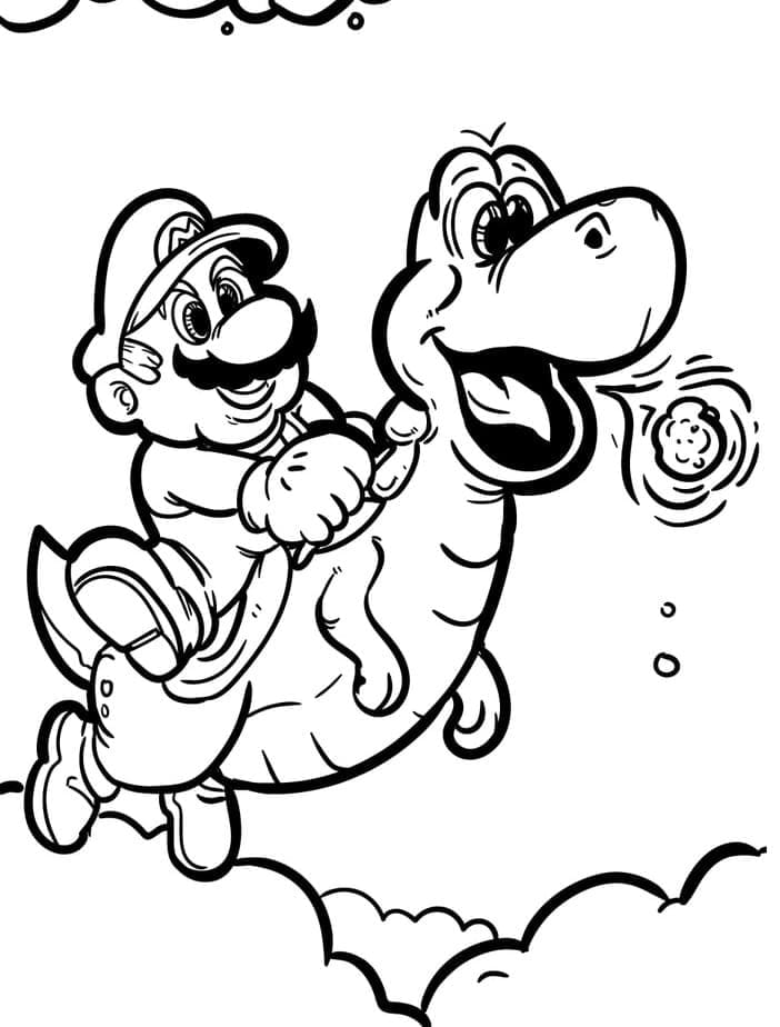 Mario și yoshi zboară