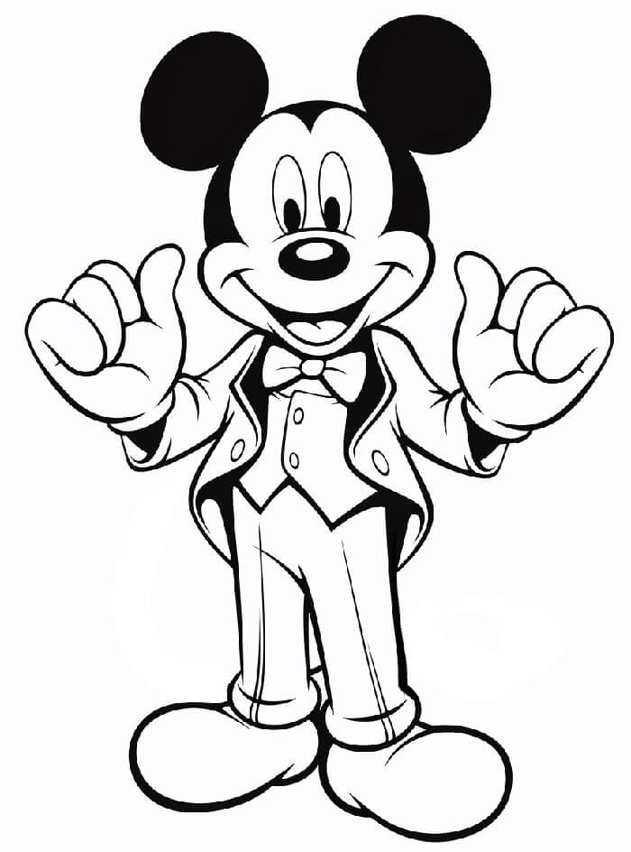 Fise de colorat cu Mickey Mouse de colorat p01