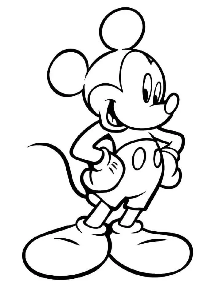 Fise de colorat cu Mickey Mouse de colorat p02