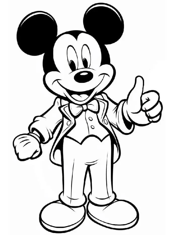 Fise de colorat cu Mickey Mouse de colorat p03