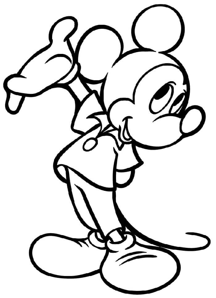 Fise de colorat cu Mickey Mouse de colorat p04