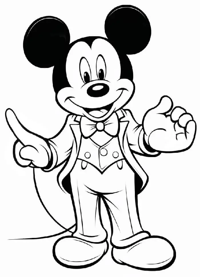 Fise de colorat cu Mickey Mouse de colorat p05