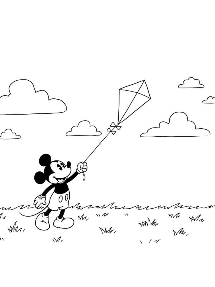 Fise de colorat cu Mickey Mouse de colorat p09