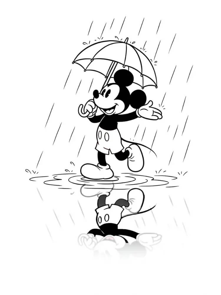 Fise de colorat cu Mickey Mouse de colorat p10