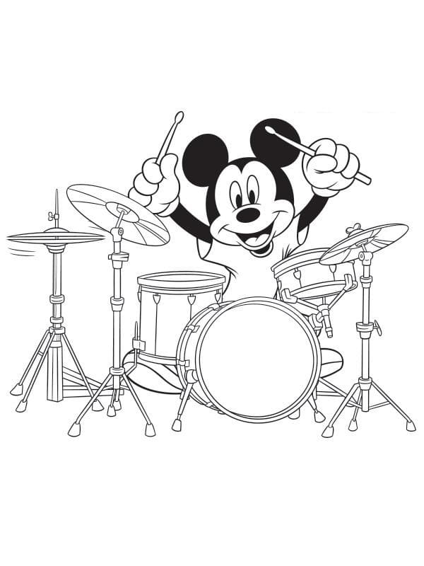 Mickey mouse cântă la tobe