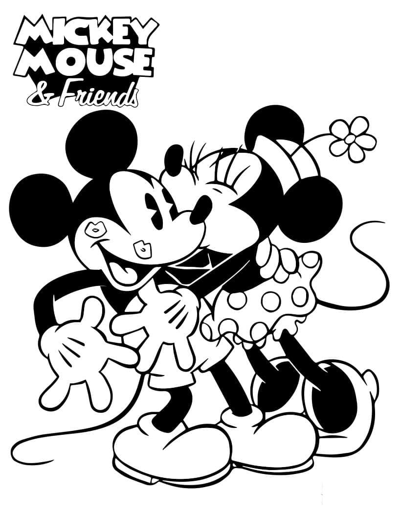Mickey mouse cu minnie mouse