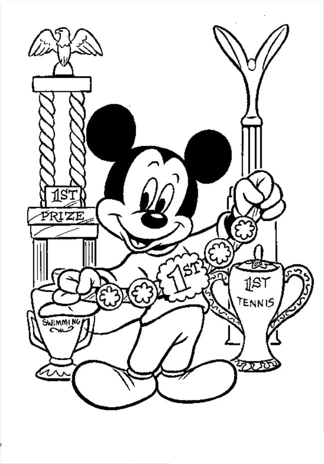 Mickey mouse cu trofee