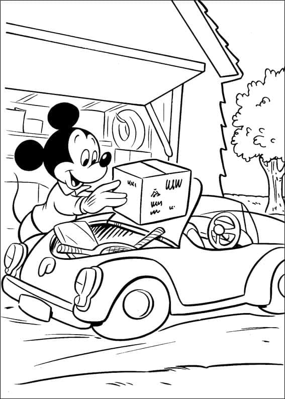 Mickey mouse în garaj