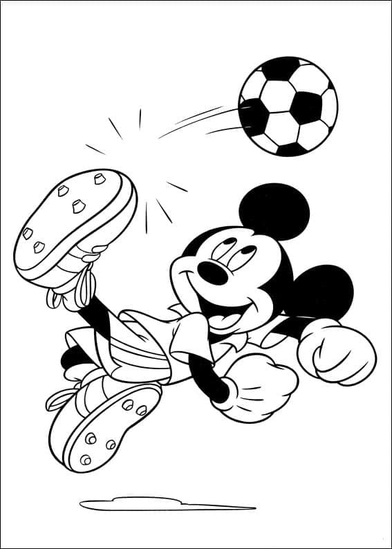 Mickey mouse joacă fotbal