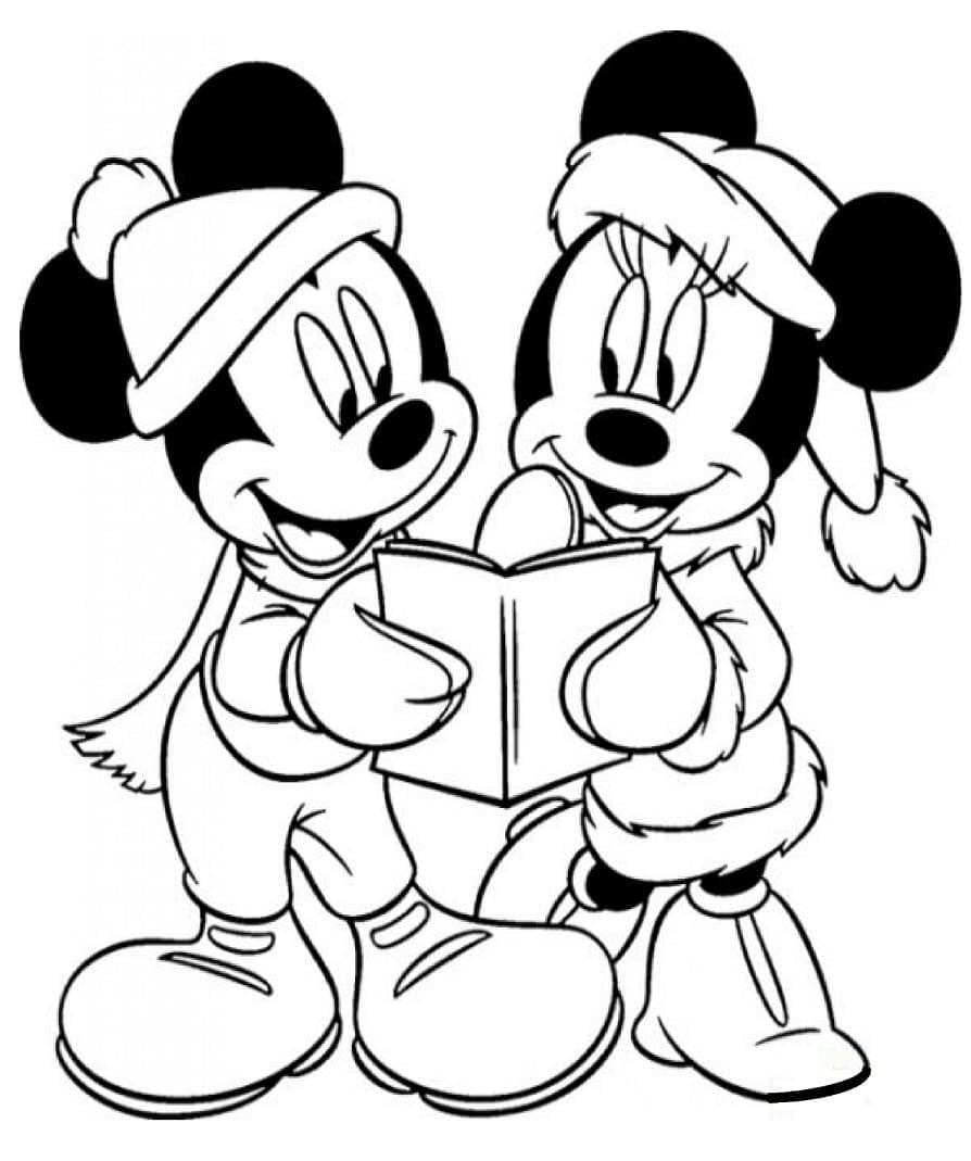 Mickey mouse și minnie mouse de Crăciun
