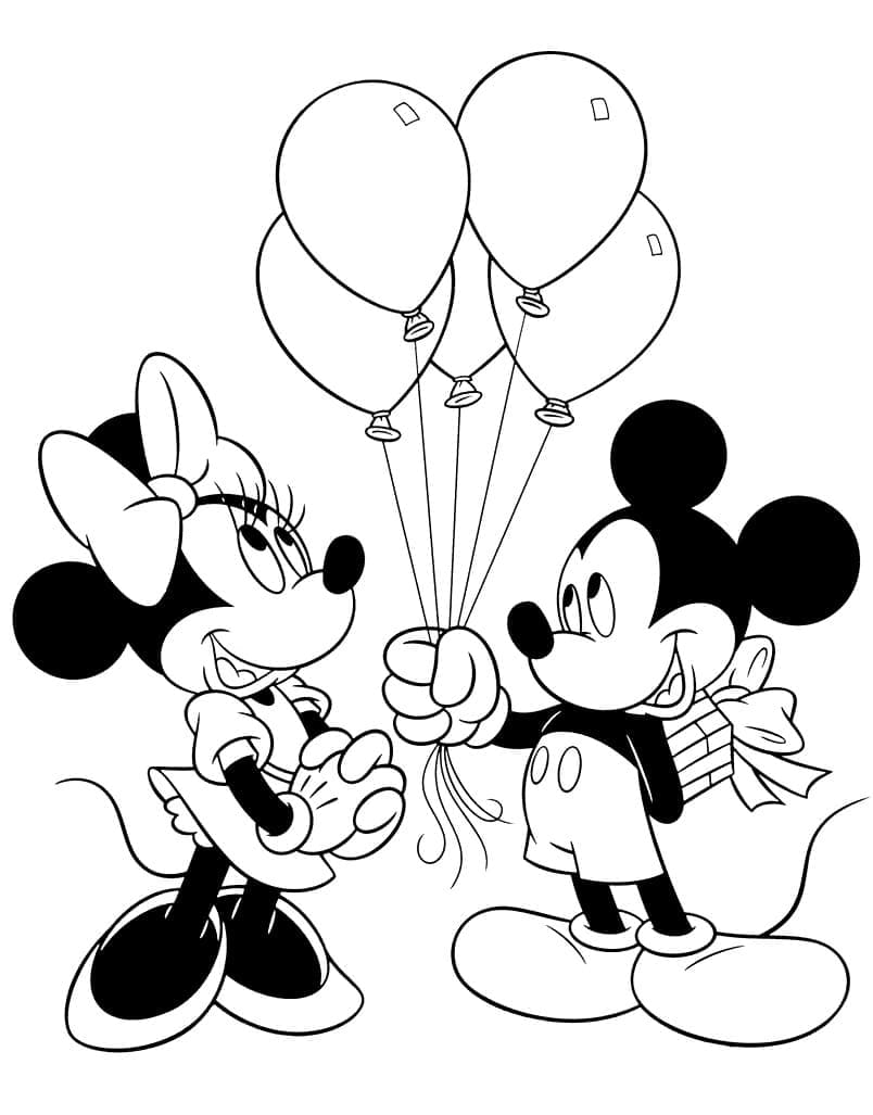 Mickey mouse și minnie mouse imprimabile pentru copii