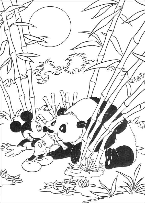 Mickey mouse și panda