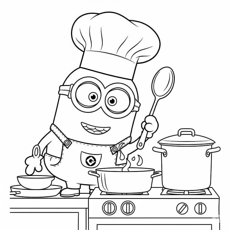 Fise de colorat cu Minion de colorat p01
