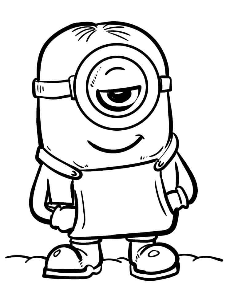 Fise de colorat cu Minion de colorat p03