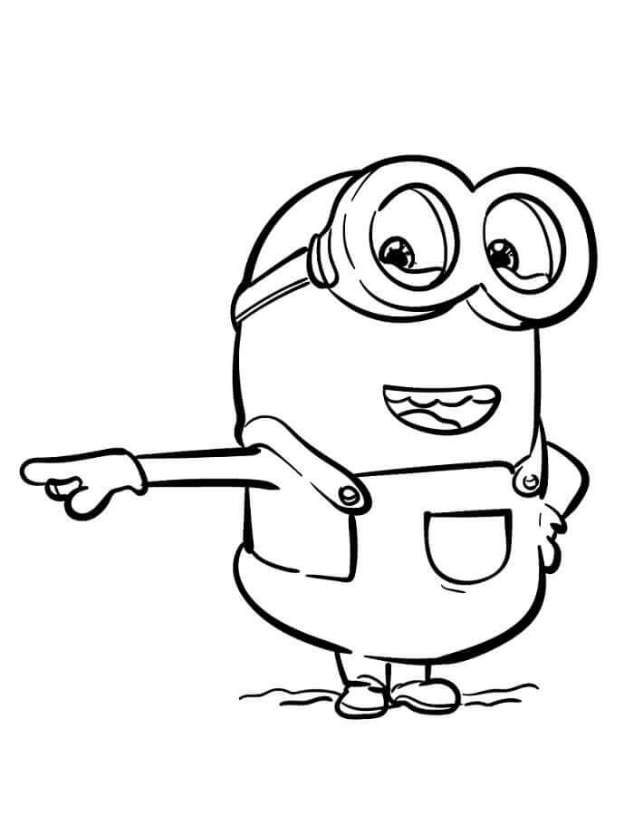 Fise de colorat cu Minion de colorat p08